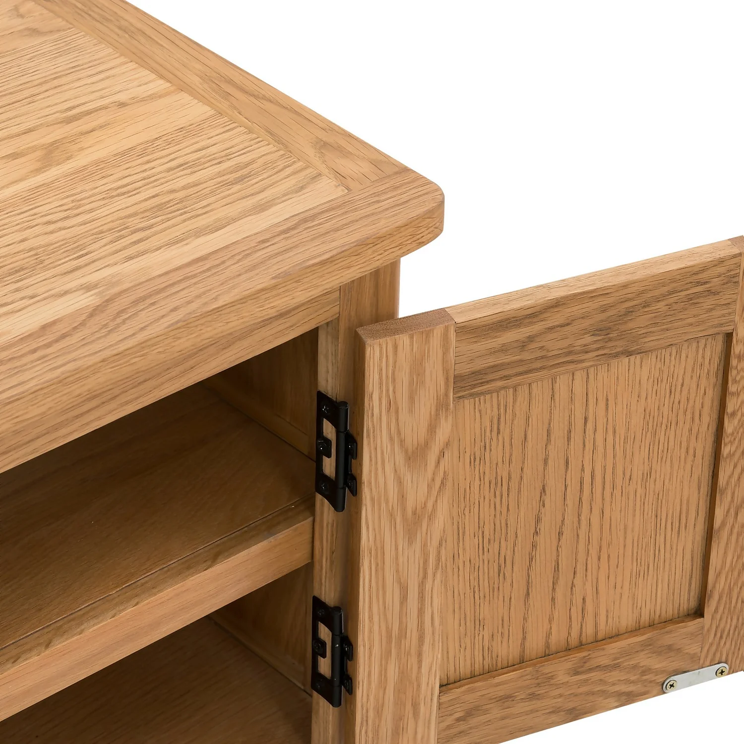 Norbury Wide TV Stand - Oak - Image 6