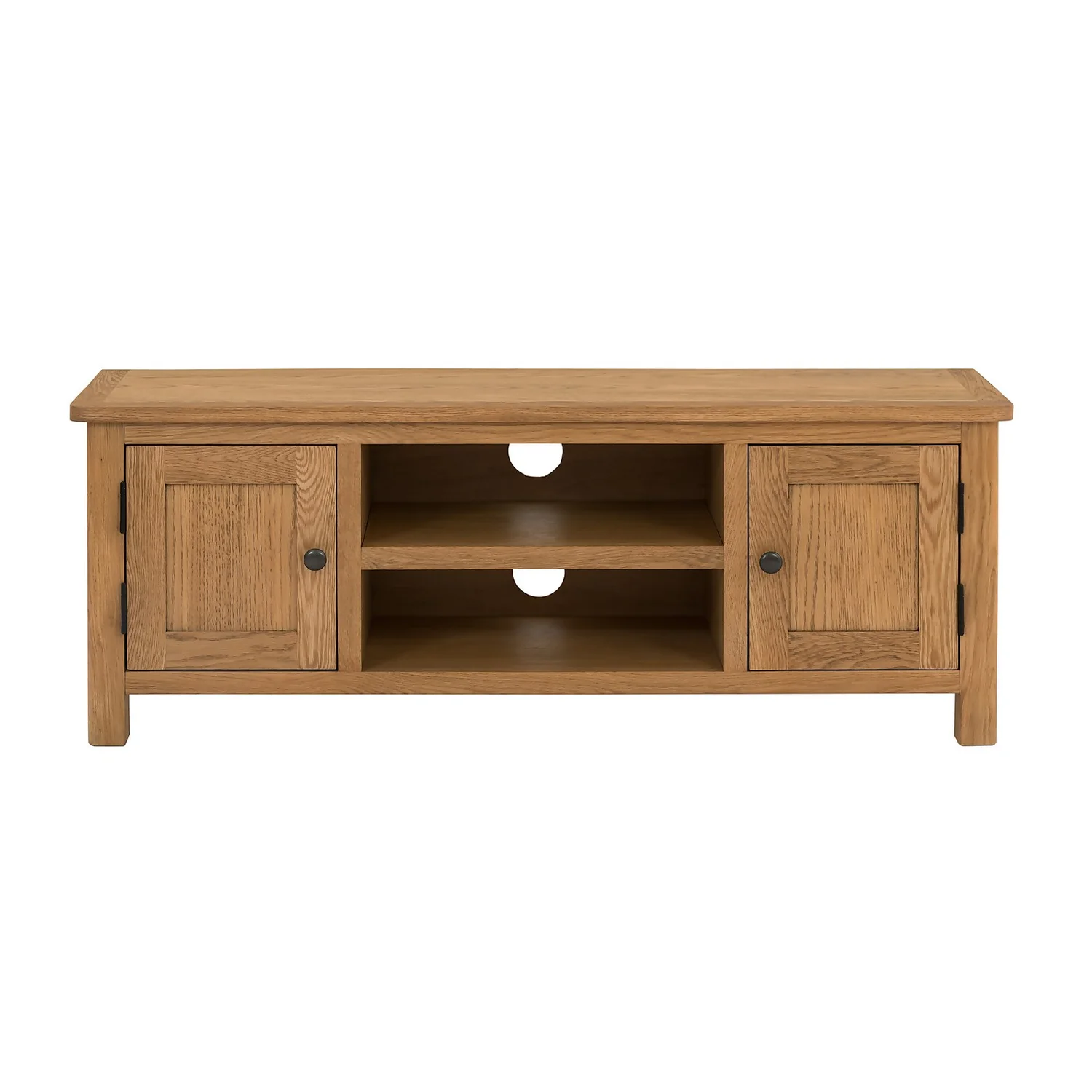 Norbury Wide TV Stand - Oak - Image 3