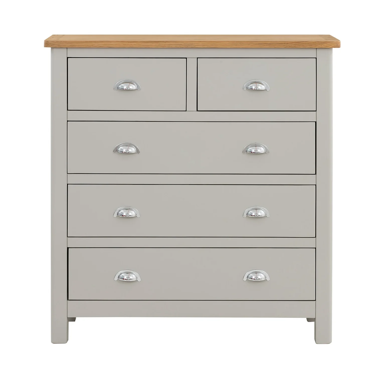Norbury 5 Drawer Chest - Grey - Image 4