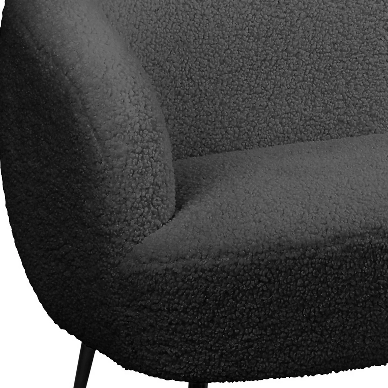 Tori Boucle Tub Sofa - Black - Image 5
