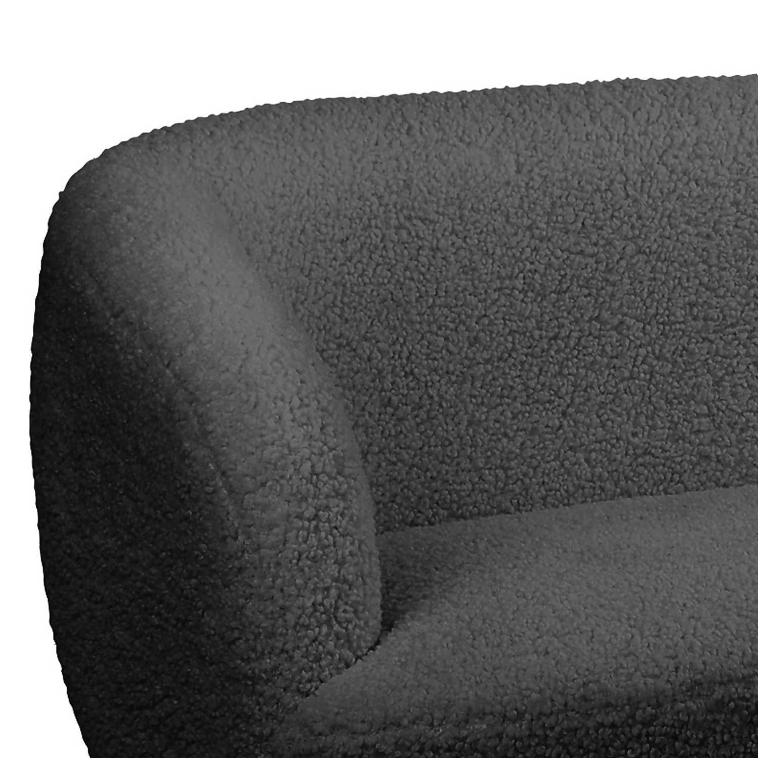 Tori Boucle Tub Sofa - Black - Image 4