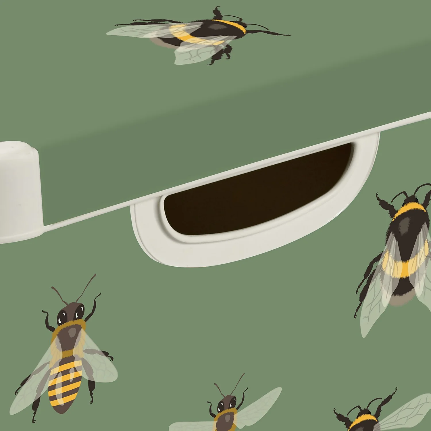 Curver Stockholm Bees Deco Storage Box - Green - 22L - Image 3