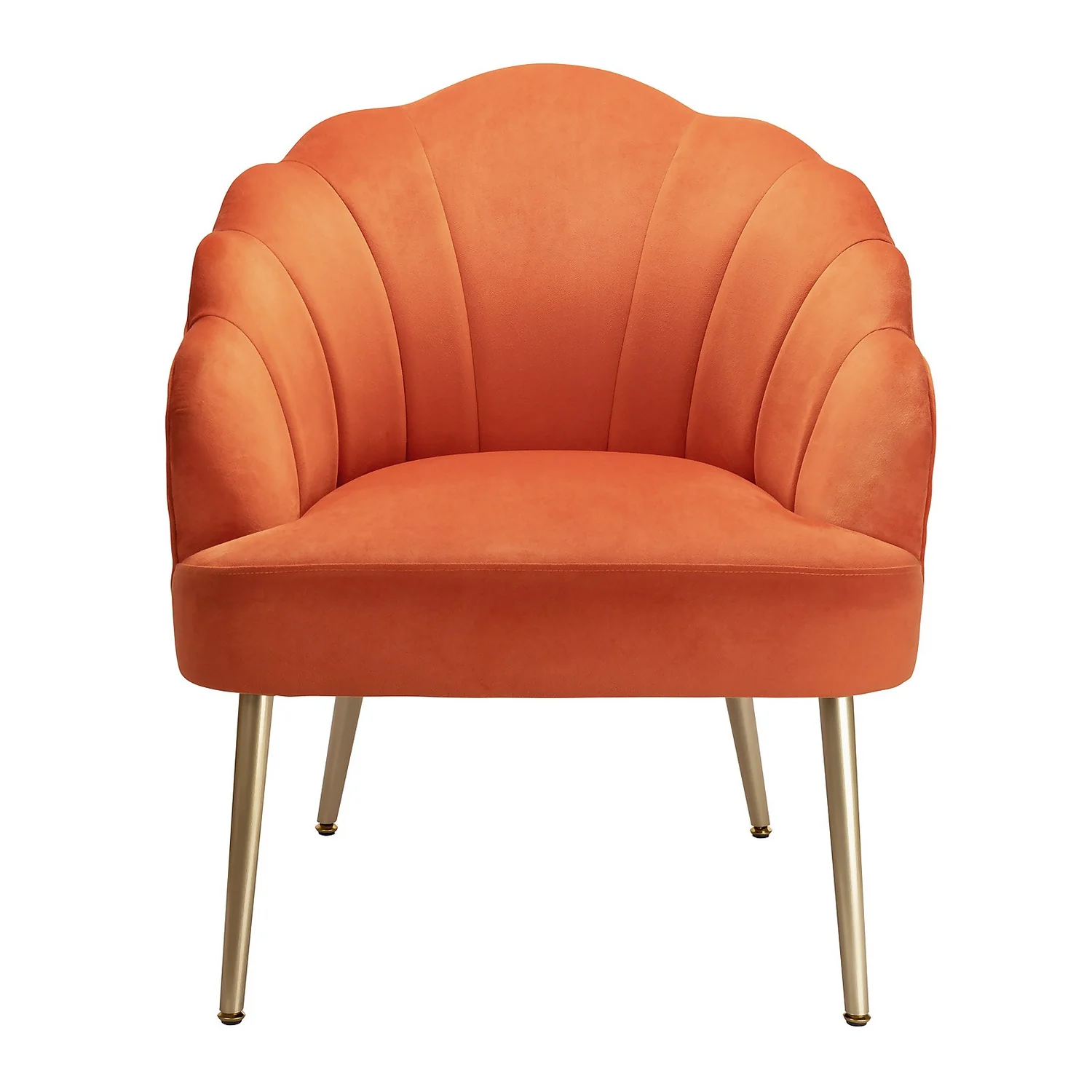 Sophia Scallop Occasional Chair - Burnt Orange - Image 3