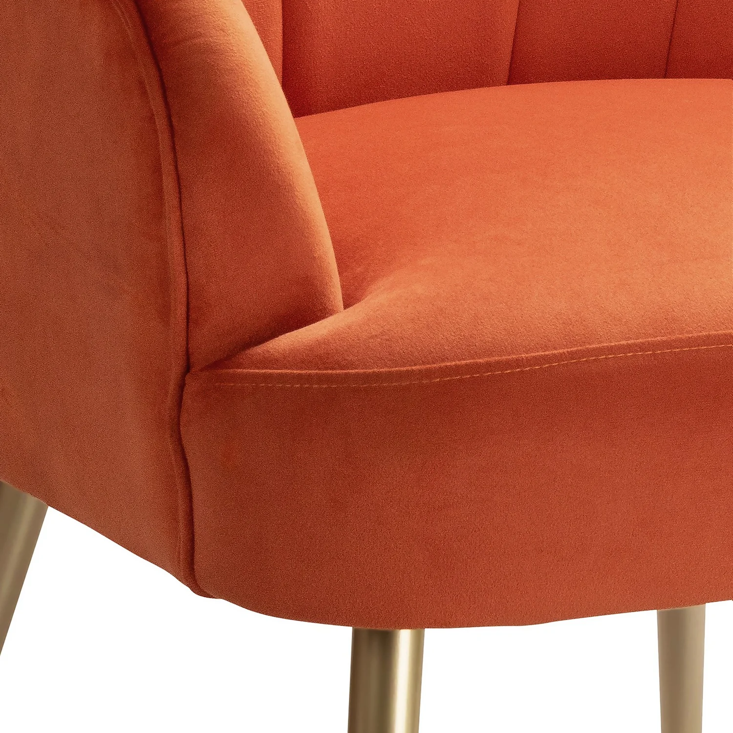 Sophia Scallop Occasional Chair - Burnt Orange - Image 6