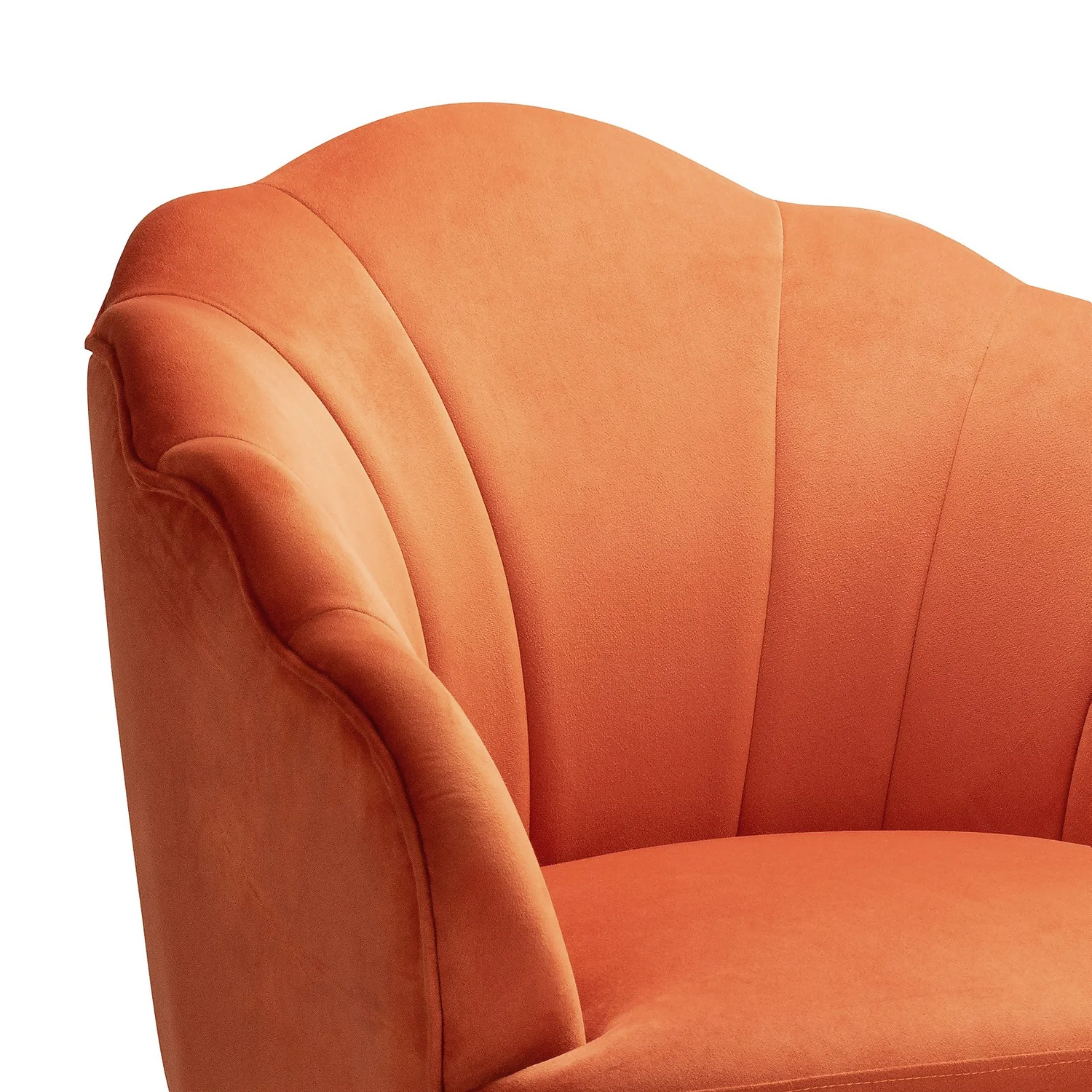 Sophia Scallop Occasional Chair - Burnt Orange - Image 5
