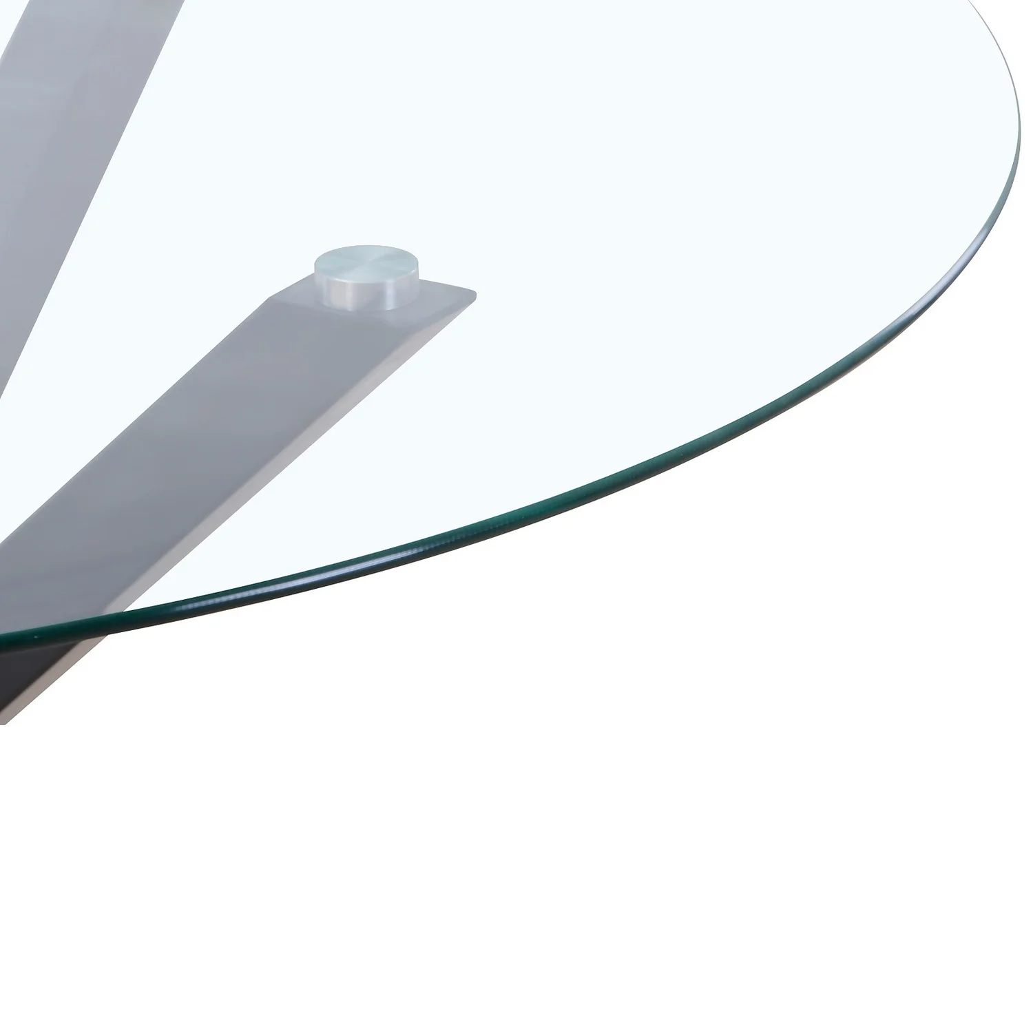 Ludlow Round Glass Dining Table - Charcoal - Image 3