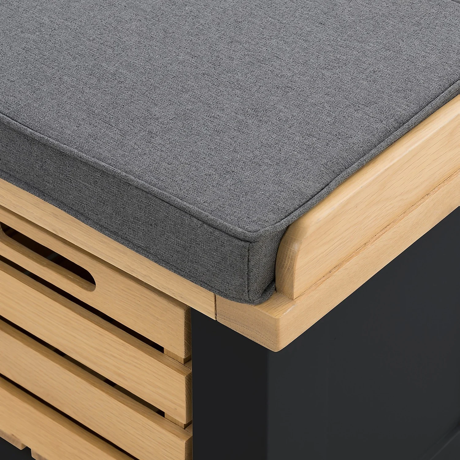 Ashstead Storage Bench - Oak & Charcoal - Image 7