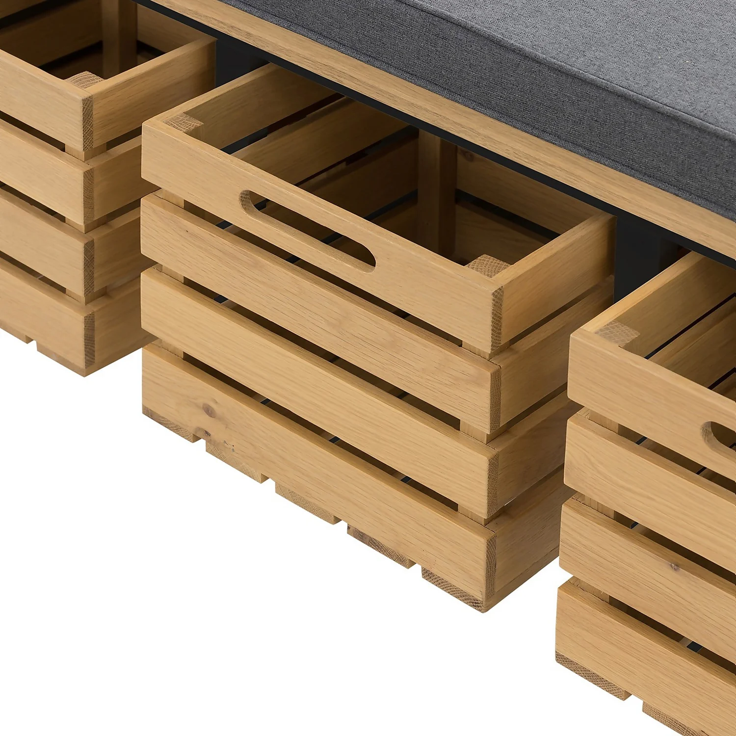 Ashstead Storage Bench - Oak & Charcoal - Image 10