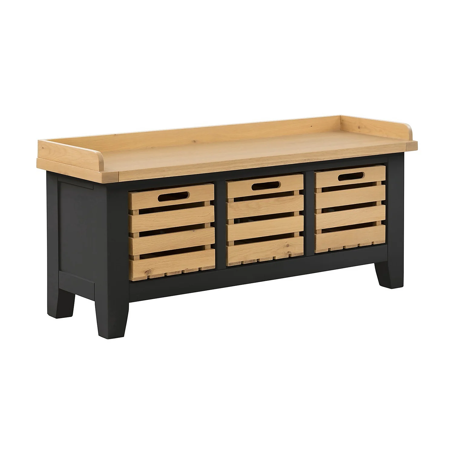Ashstead Storage Bench - Oak & Charcoal - Image 6