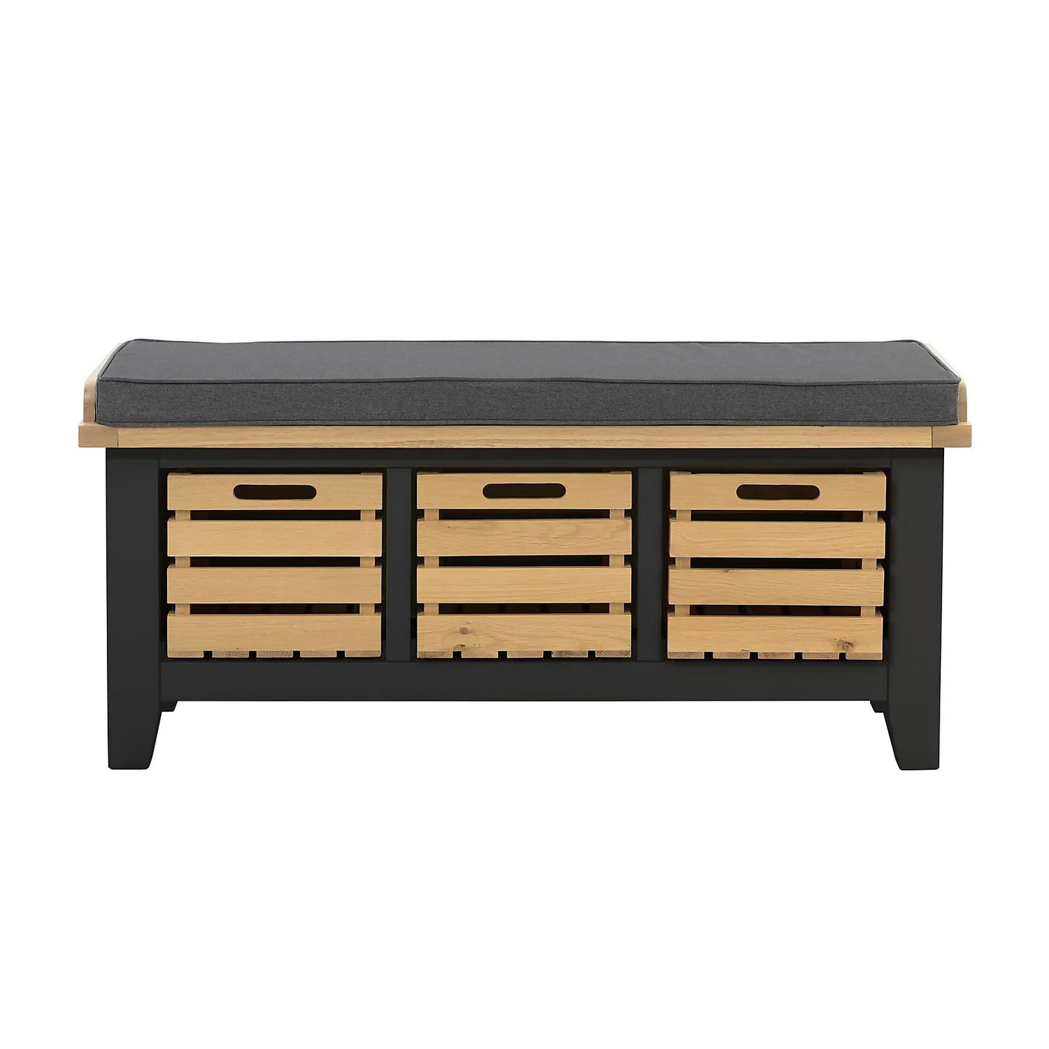 Ashstead Storage Bench - Oak & Charcoal - Image 4