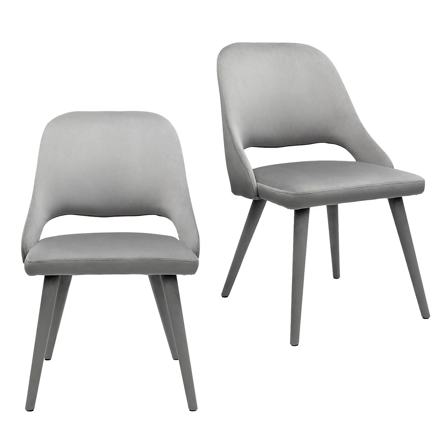 Oliver Upholstered Dining Chairs - Set Of 2 - Grey
