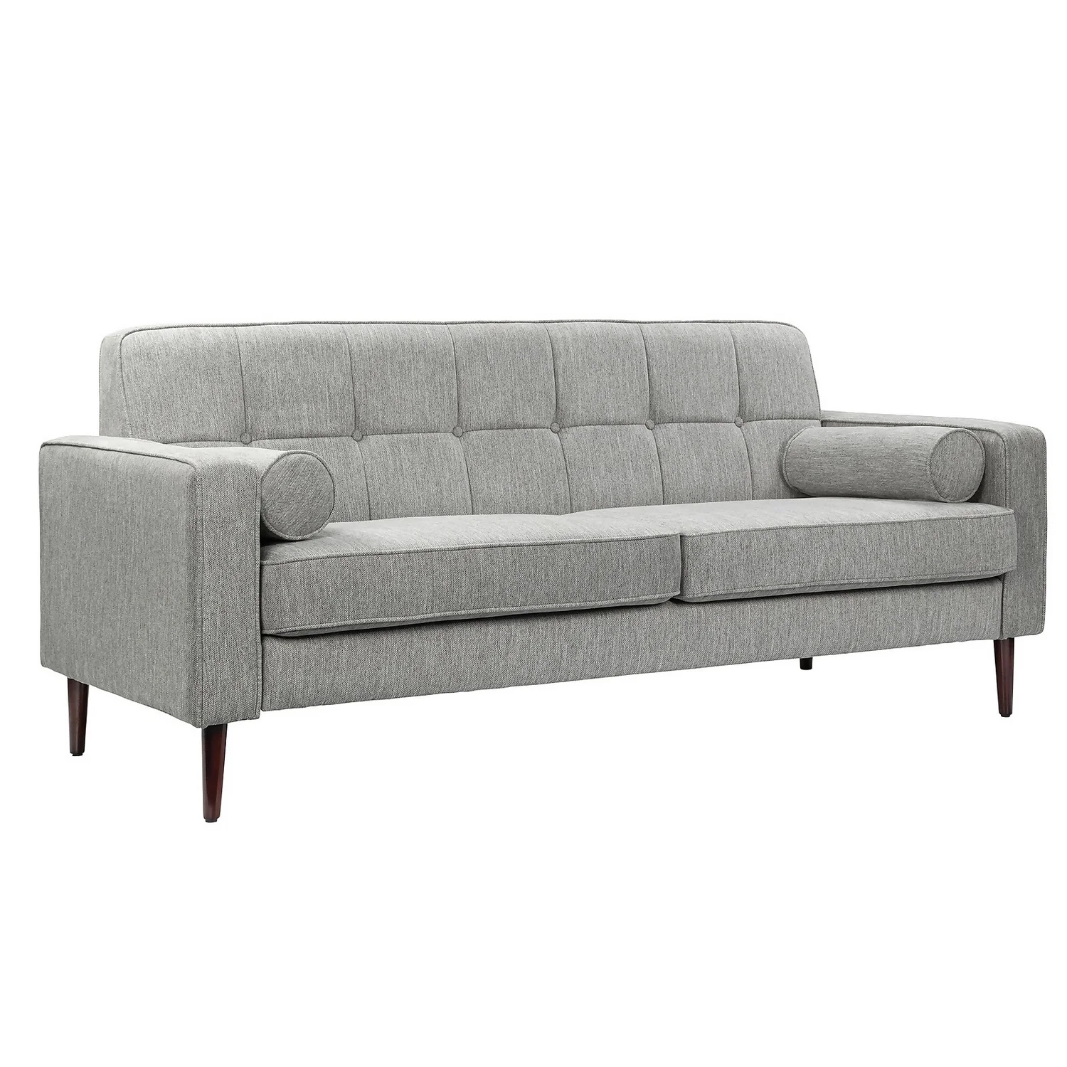 Draper Woven Fabric 3 Seater Sofa In A Box - Grey