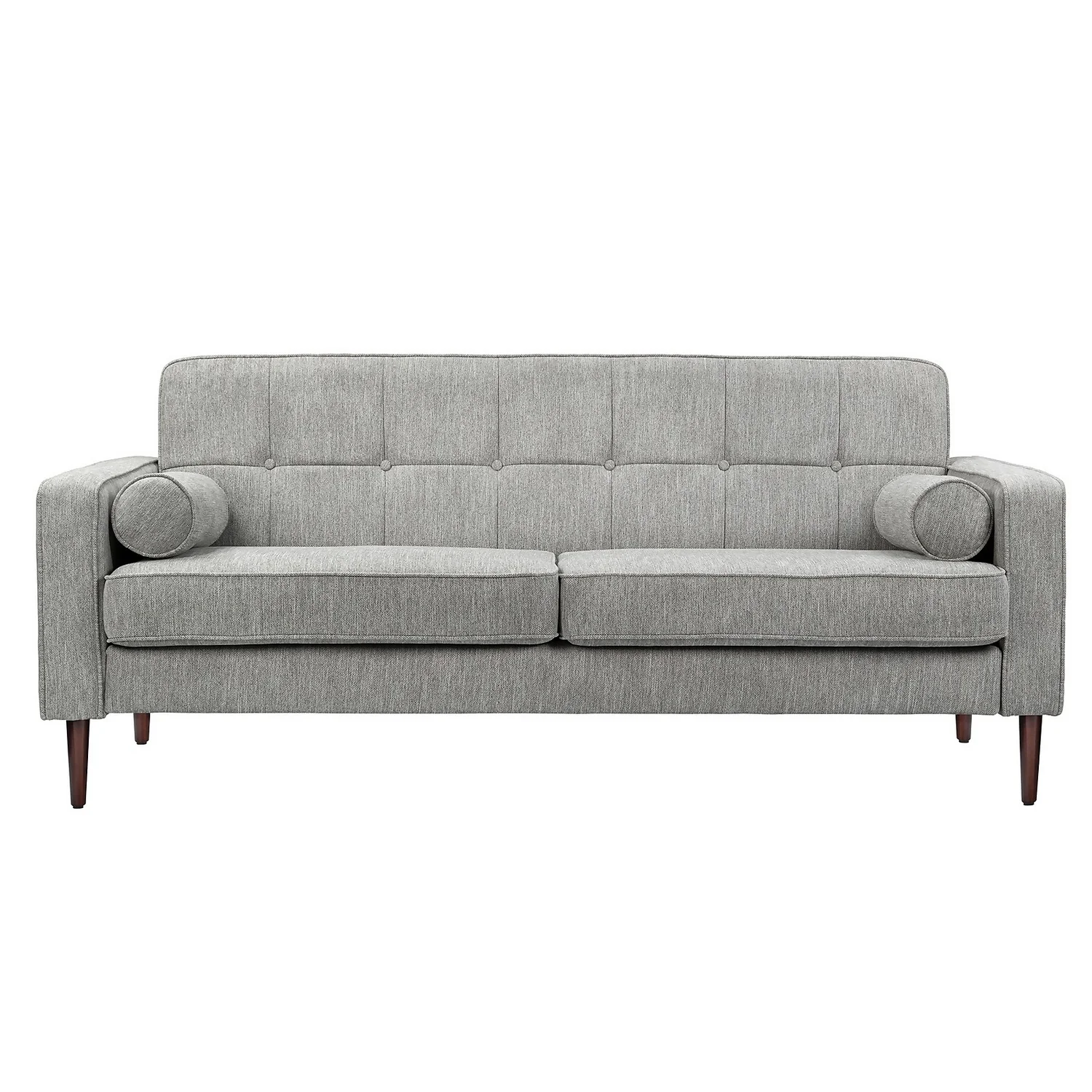 Draper Woven Fabric 3 Seater Sofa In A Box - Grey - Image 2