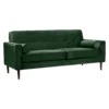 Draper Velvet 3 Seater Sofa In A Box - Green