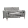 Draper Woven Fabric 2 Seater Sofa In A Box - Grey