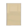 Loft Sliding Wardrobe Door Cream Glass With Silver Frame (W)762mm