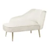 Gigi Velvet Chaise Longue - Cream