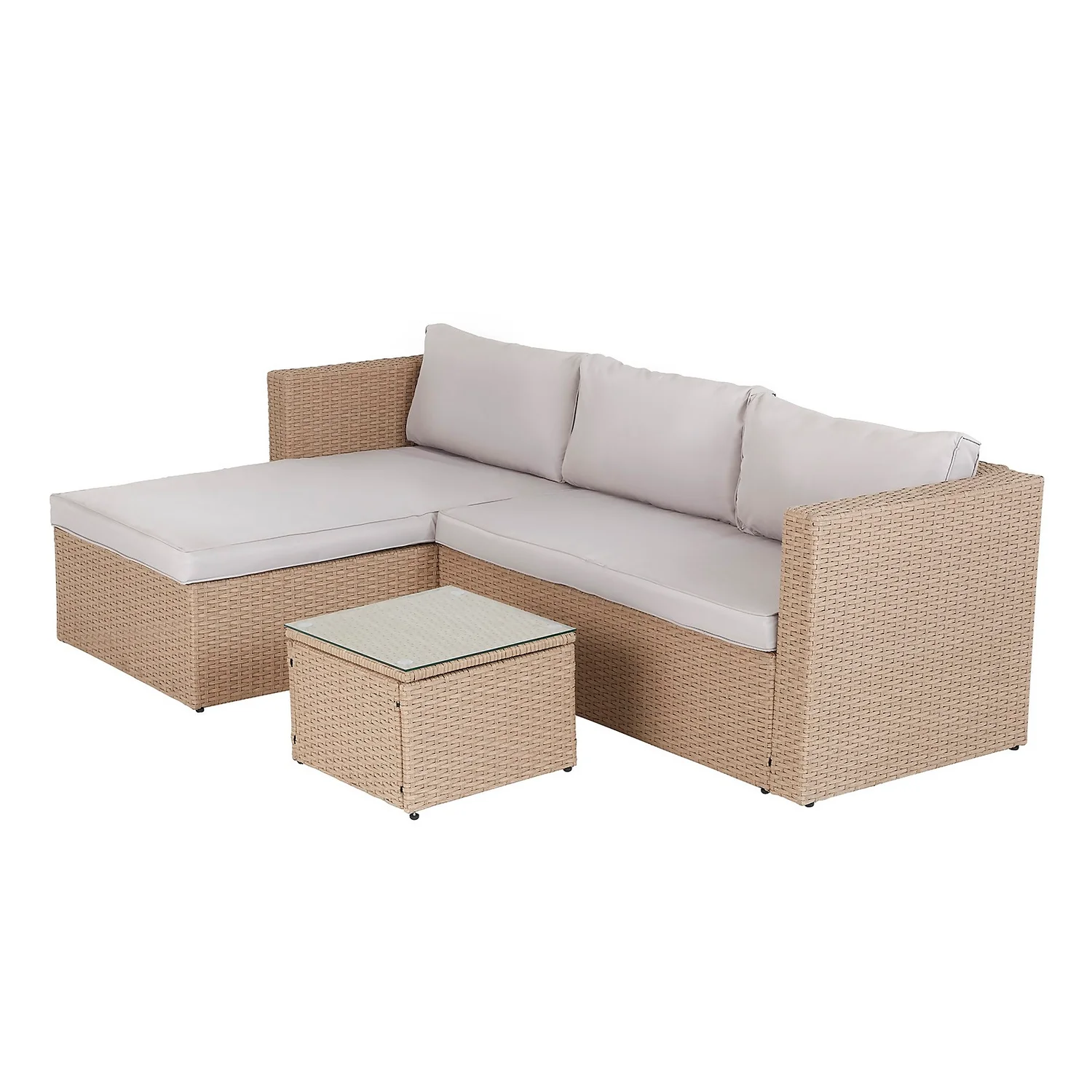 Alexandria Rattan Effect Garden Corner Sofa Set - Image 2