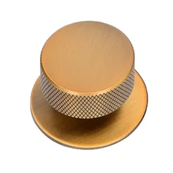 Knurled Brass Knob And Backplate