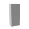 House Beautiful Honest Double Wardrobe, White Carcass - Gloss Grey Slab Doors (W) 900mm X (H) 2196mm