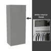 House Beautiful Honest Fitted Look Double Wardrobe, White Carcass - Gloss Grey Slab Doors (W) 940mm X (H) 2226mm