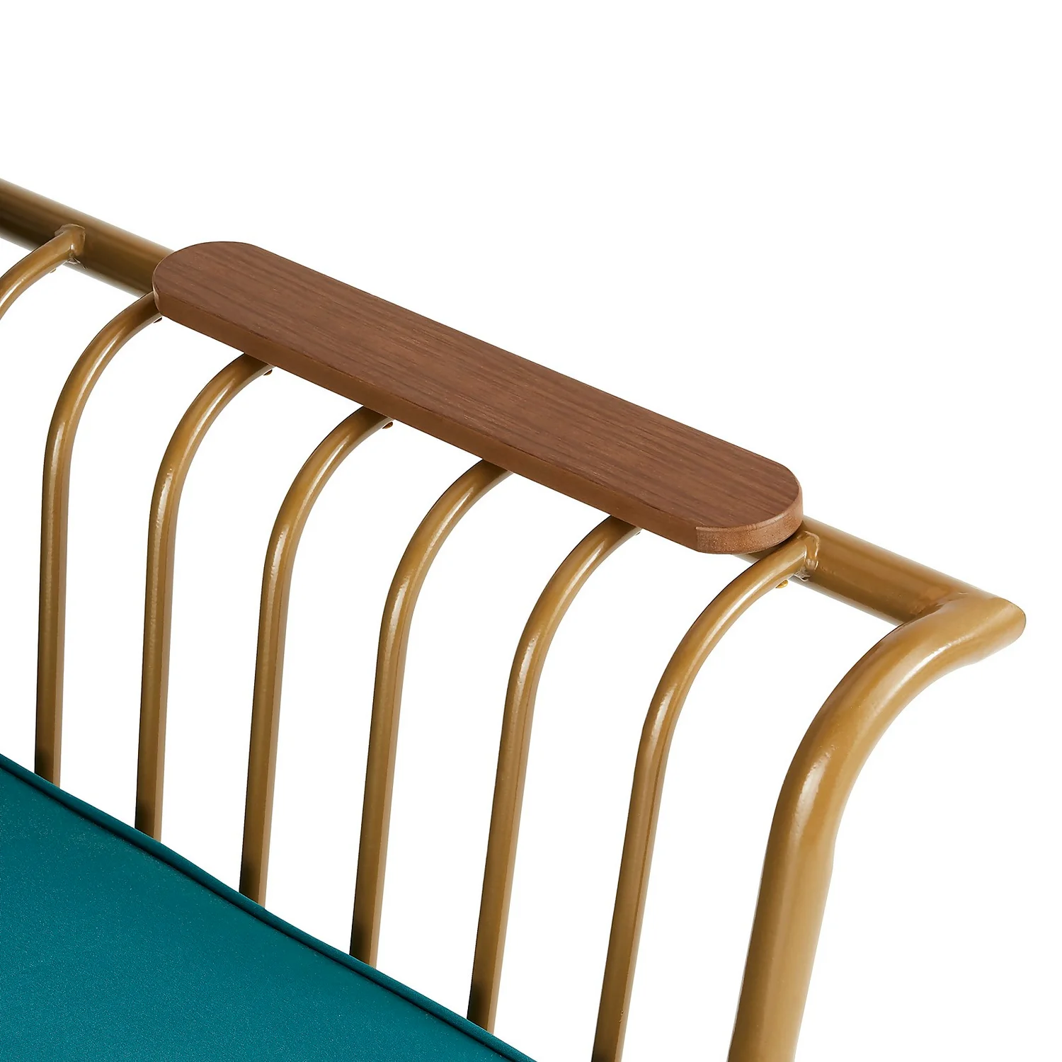 Omari Metal Garden Sofa Set - Teal & Gold - Image 9