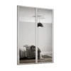 Shaker 2 Door Sliding Wardrobe Kit Mirror With Dove Grey Frame (W)1145 X (H)2260mm