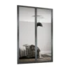Shaker 2 Door Sliding Wardrobe Kit Mirror With Graphite Frame (W)1145 X (H)2260mm